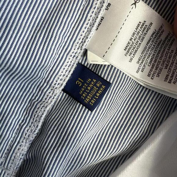 Polo Ralph Lauren AllOver Pony Shorts Chino Mens 31 Blue Striped Classic Fit - Picture 4 of 7